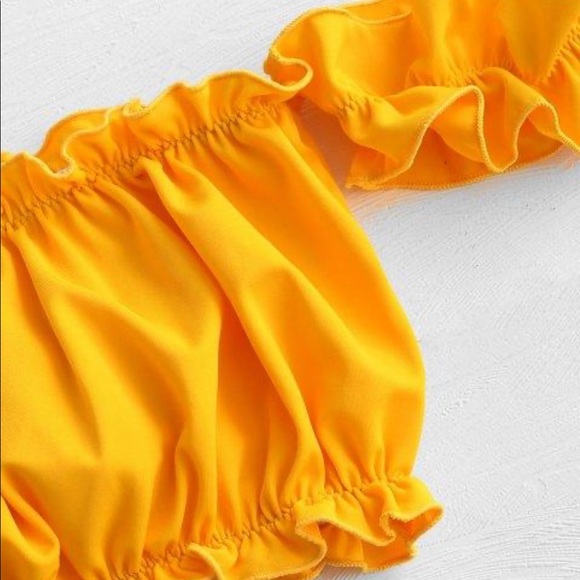 NWT Zaful Marigold Yellow Sz8 Bikini - Picture 2 of 6